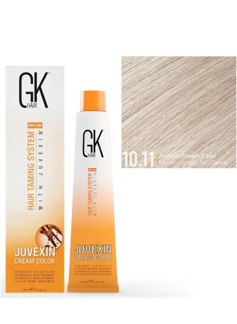 GK HAIR Color - 10.11 Intense Light Ash Blonde 100ML - Image 1